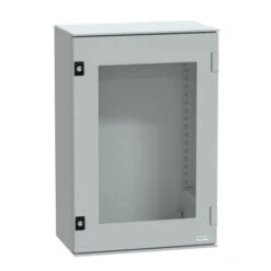 Schneider® Coffret Polyester 647x436x250mm - Porte Vitrée - IP66 Ral 7035