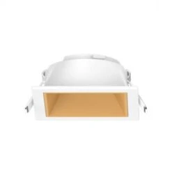 Collerette Basse Luminance Carré Blanc/Doré Pour Spot ECLAT II