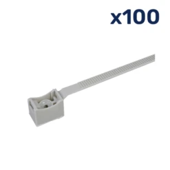 Collier Avec Embase Pour Fixation Des Tubes Ou Câbles - Ø 40 à 63 Mm - Boite De 100