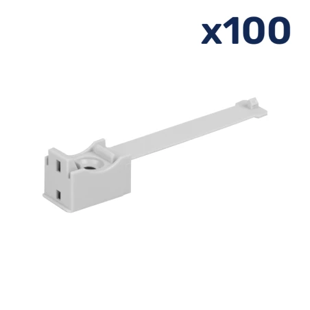 Collier Double Diamètre Avec Embase Pour Fixation Des Tubes IRL Ø 16 à 20 Mm - Boite De 100 1 Collier Double Diamètre Avec Embase Pour Fixation Des Tubes IRL Ø 16 à 20 Mm - Boite De 100