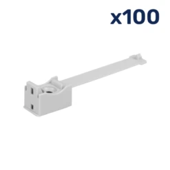 Collier Double Diamètre Avec Embase Pour Fixation Des Tubes IRL Ø 20 à 25 Mm - Boite De 100