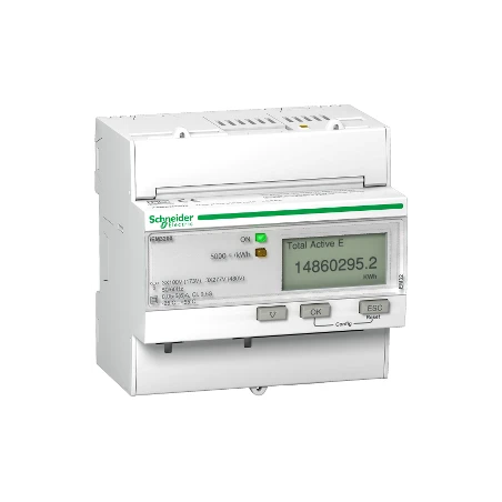 Schneider® Compteur D'énergie Triphasé - TI - Impulsions - MID - Acti9 IEM 1 Schneider® Compteur D'énergie Triphasé - TI - Impulsions - MID - Acti9 IEM