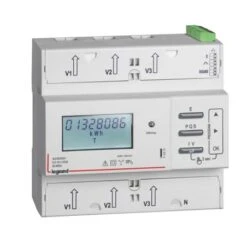Legrand Compteur Modulaire Triphasé EMDX³ MID Raccordement Direct 125A - 6 Modules - Avec Sortie à Impulsions Et RS485