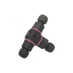 Connecteur étanche Forme T IP68 450V Noir 3 Fils