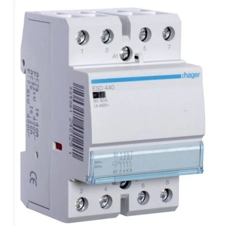 Contacteur 40A, 4F, 24 VAC 1 Contacteur 40A, 4F, 24 VAC