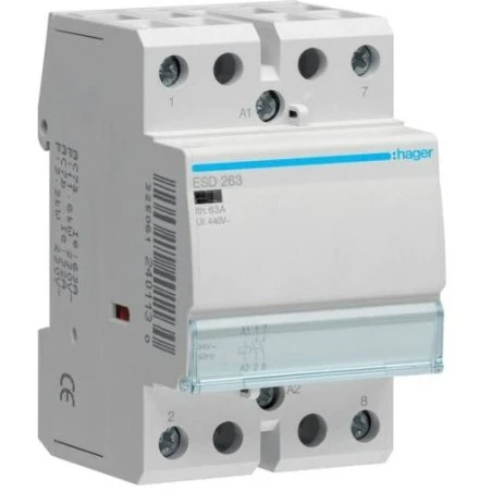 Contacteur 63A, 2F, 24 VAC 1 Contacteur 63A, 2F, 24 VAC