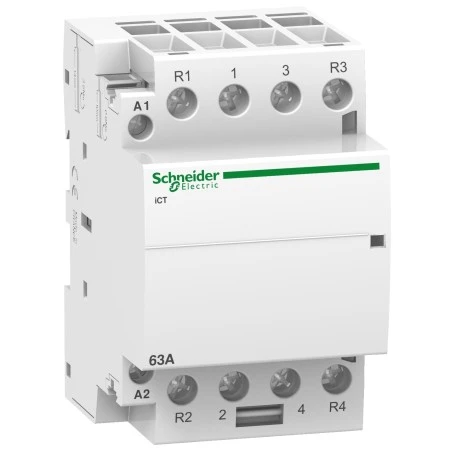 Schneider® Contacteur 63A 2NO+2NF 220...240VCA 50Hz - Acti9, ICT 1 Schneider® Contacteur 63A 2NO+2NF 220...240VCA 50Hz - Acti9, ICT