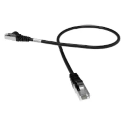Cordon RJ45 0,5m - CAT6A - Surmoulé S/FTP - 100Ω - LS0H - Noir