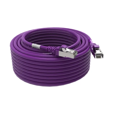 Cordon RJ45 15m - CAT6A - Surmoulé S/FTP - 100Ω - LS0H - Violet 1 Cordon RJ45 15m - CAT6A - Surmoulé S/FTP - 100Ω - LS0H - Violet
