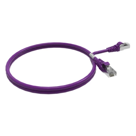 Cordon RJ45 1m - CAT6A - Surmoulé S/FTP - 100Ω - LS0H - Violet 1 Cordon RJ45 1m - CAT6A - Surmoulé S/FTP - 100Ω - LS0H - Violet