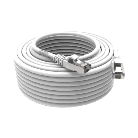 Cordon RJ45 20m - CAT6A - Surmoulé S/FTP - 100Ω - LS0H - Blanc 1 Cordon RJ45 20m - CAT6A - Surmoulé S/FTP - 100Ω - LS0H - Blanc