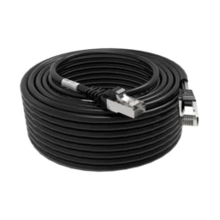 Cordon RJ45 20m - CAT6A - Surmoulé S/FTP - 100Ω - LS0H - Noir