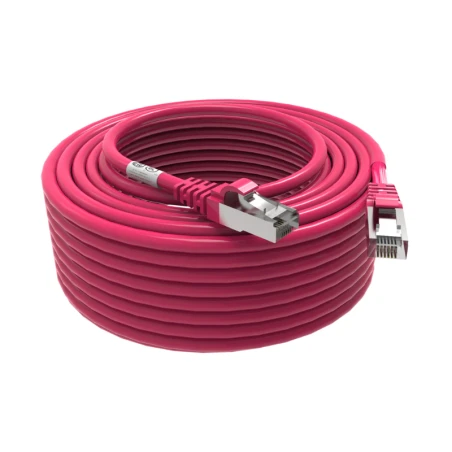 Cordon RJ45 20m - CAT6A - Surmoulé S/FTP - 100Ω - LS0H - Rose 1 Cordon RJ45 20m - CAT6A - Surmoulé S/FTP - 100Ω - LS0H - Rose