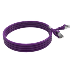 Cordon RJ45 2m - CAT6A - Surmoulé S/FTP - 100Ω - LS0H - Violet