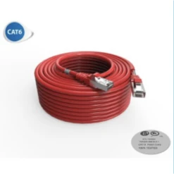 Cordon RJ45 30m - CAT6 - Surmoulé F/UTP - 100Ω - LSOH - Rouge