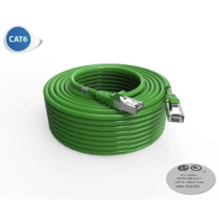 Cordon RJ45 30m - CAT6 - Surmoulé F/UTP - 100Ω - LSOH - Vert 1 Cordon RJ45 30m - CAT6 - Surmoulé F/UTP - 100Ω - LSOH - Vert