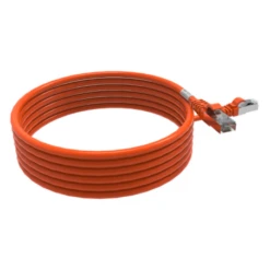 Cordon RJ45 3m - CAT6A - Surmoulé S/FTP - 100Ω - LS0H - Orange
