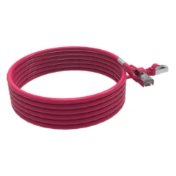 Cordon RJ45 3m - CAT6A - Surmoulé S/FTP - 100Ω - LS0H - Rose