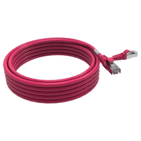 Cordon RJ45 5m - CAT6A - Surmoulé S/FTP - 100Ω - LS0H - Rose 1 Cordon RJ45 5m - CAT6A - Surmoulé S/FTP - 100Ω - LS0H - Rose