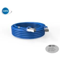 Cordon RJ45 7m - CAT6 - Surmoulé F/UTP - 100Ω - LSOH - Bleu