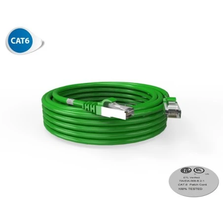 Cordon RJ45 7m - CAT6 - Surmoulé F/UTP - 100Ω - LSOH - Vert 1 Cordon RJ45 7m - CAT6 - Surmoulé F/UTP - 100Ω - LSOH - Vert