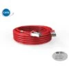 Cordon RJ45 7m - CAT6A - Surmoulé S/FTP - 100Ω - LS0H - Rouge