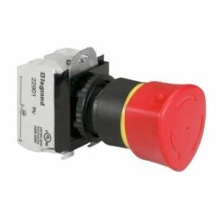 Legrand Coup De Poing à Accrochage Non Lumineux Osmoz Complet IP69 Ø40 EN 418 - Pousser-tourner