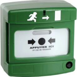 Déclencheur Manuel Issue De Secours Double Contact - Vert