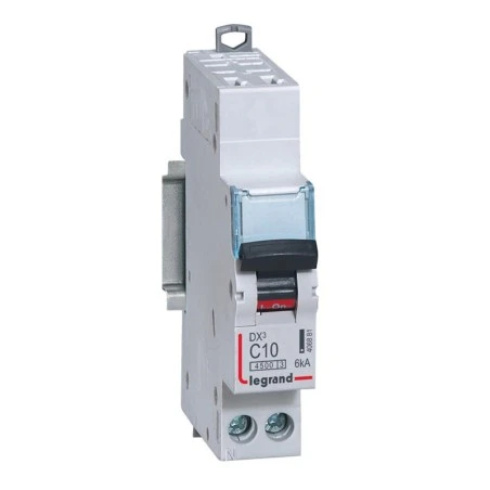 Legrand Disjoncteur 10A Courbe C - 6kA - 1P+N 230V~ 1 Module- Auto/vis - DNX³4500 1 Legrand Disjoncteur 10A Courbe C - 6kA - 1P+N 230V~ 1 Module- Auto/vis - DNX³4500