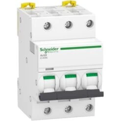 Schneider® Disjoncteur 16A Courbe C - 3P - 6000A/10kA - Acti9 IC40N