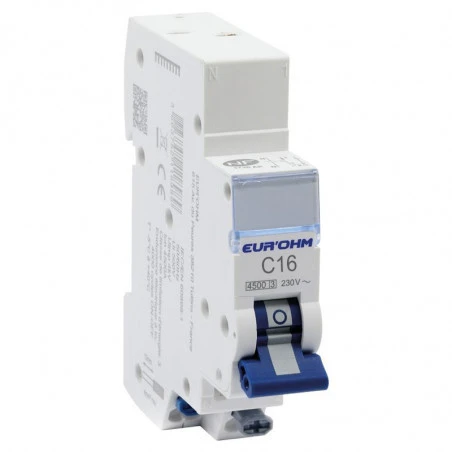Disjoncteur 16A - Courbe C - Connexion Automatique - 1P+N - NF 1 Disjoncteur 16A - Courbe C - Connexion Automatique - 1P+N - NF