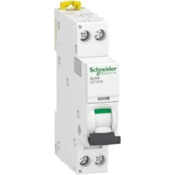 Schneider® Disjoncteur 25A Courbe C - 1P+N - 6000A/10kA - Acti9 IDT40N