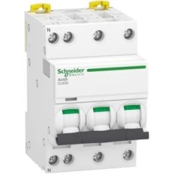 Schneider® Disjoncteur 32A Courbe D - 3P+N - 6000A/10kA - Acti9 IC40N