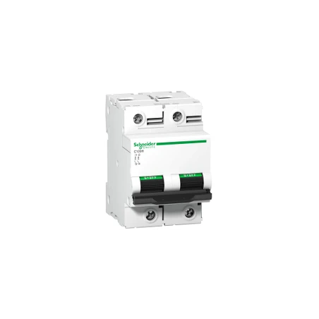 Schneider® Disjoncteur 63A Courbe B - 2P - 15 KA - C120H 1 Schneider® Disjoncteur 63A Courbe B - 2P - 15 KA - C120H