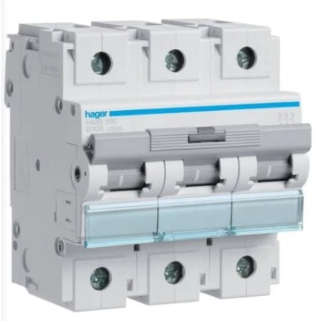 Disjoncteur Courbe B 3P 15KA 100A 4,5M 1 Disjoncteur Courbe B 3P 15KA 100A 4,5M