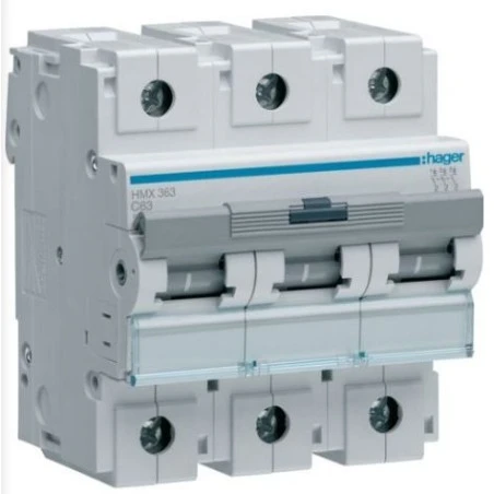 Disjoncteur Courbe C 3P 50KA 63A 4,5M 1 Disjoncteur Courbe C 3P 50KA 63A 4,5M