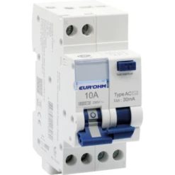 Disjoncteur Différentiel 10A - 1P+N - 30mA - Type AC - Connexion Haut/bas Vis - NF