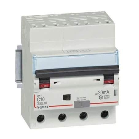 Legrand Disjoncteur Différentiel DX³ 6000 - 4P - 400V~ - 10A - Type A - 30mA 1 Legrand Disjoncteur Différentiel DX³ 6000 - 4P - 400V~ - 10A - Type A - 30mA
