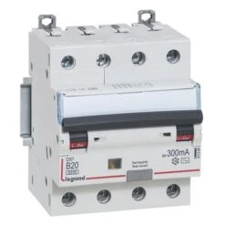 Legrand Disjoncteur Différentiel DX³ 6000 4P - 400V~ - 20A - 300mA - Courbe B