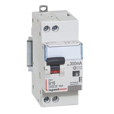 Legrand Disjoncteur Différentiel DX³ 6000 U+N - 230V~ - 16A - 300mA - Courbe B 1 Legrand Disjoncteur Différentiel DX³ 6000 U+N - 230V~ - 16A - 300mA - Courbe B