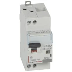 Legrand Disjoncteur Différentiel DX³ 6000 U+N - 230V~ - 6A - Type F - 30mA