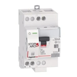 Legrand Disjoncteur Différentiel DX³ STOP ARC 6000 - 1P+N 230V~ - 20A TypeAC 30mA - Courbe C - 3 Modules