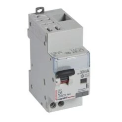 Legrand Disjoncteur Différentiel U+N 230V~ - 6A TypeAC 30mA - 2 Modules - Auto/vis - DX³4500