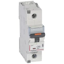 Legrand Disjoncteur DX³ 25kA - 1P 230V~ à 400V~ - 80A - Courbe C - 1,5 Module