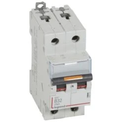 Legrand Disjoncteur DX³ 25kA - 2P 230V~ à 400V~ - 32A - Courbe B - 2 Modules
