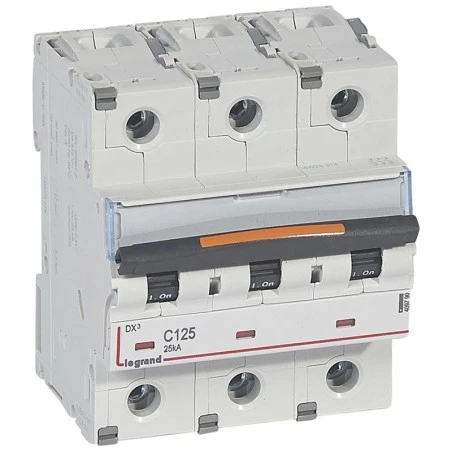 Legrand Disjoncteur DX³ 25kA - 3P 400V~ - 125A - Courbe C - 4,5 Modules 1 Legrand Disjoncteur DX³ 25kA - 3P 400V~ - 125A - Courbe C - 4,5 Modules
