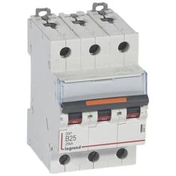 Legrand Disjoncteur DX³ 25kA - 3P 400V~ - 25A - Courbe B - 3 Modules