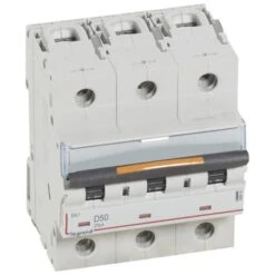 Legrand Disjoncteur DX³ - 25kA - 3P 400V~ - 50A - Courbe D - 4,5 Modules