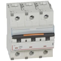 Legrand Disjoncteur DX³ - 25kA - 3P 400V~ - 80A - Courbe D - 4,5 Modules