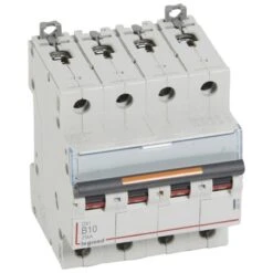 Legrand Disjoncteur DX³ 25kA - 4P 400V~ - 10A - Courbe B - 4 Modules